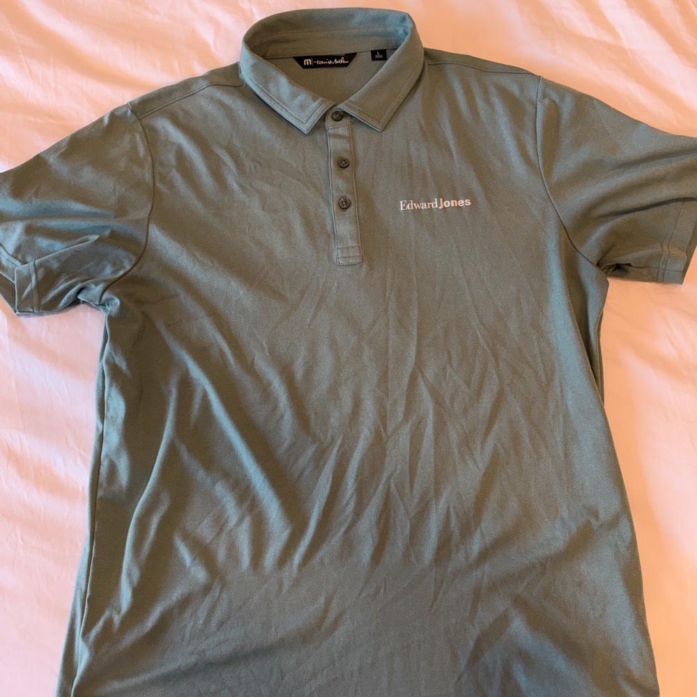 Edward Jones: Travis Mathew Olive Polo Shirt